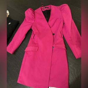 Pink Zara suit jacket